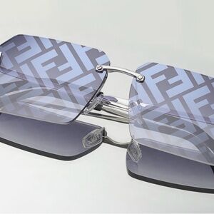 Fendi Rimless FF Logo Sunglasses